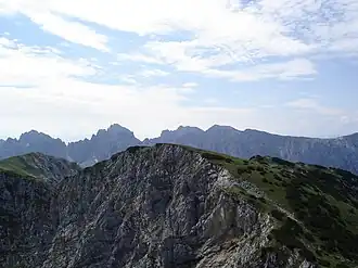 Le sommet du Vordere Kesselschneid (au premier plan)