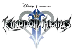Logo de Kingdom Hearts 2, où il est écrit « Kingdom Hearts » avec le chiffre romain II (2) en arrière-plan.