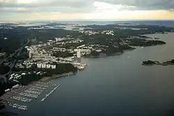 Vue aérienne de Kivenlahti.