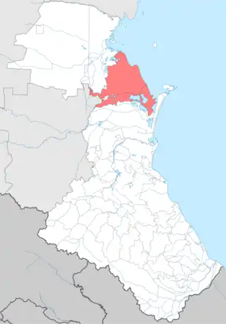 Localisation de Raïon de Kizliar