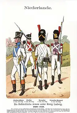 Fusiliers et grenadiers de l'infanterie de ligne.