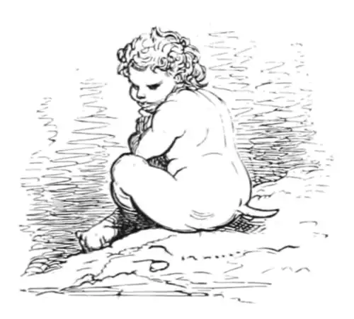 Bébé kobold, gravure de Gustave Doré pour La Mythologie du Rhin de Saintine (1862).