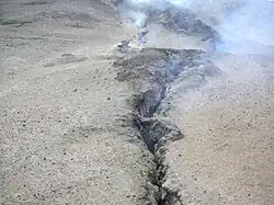 Fumerolles en Chine.