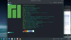 Capture d’écran de l'émulateur de terminal Konsole.