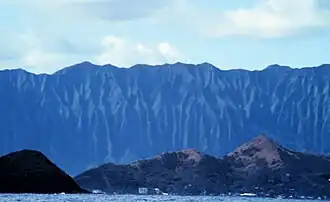 Vue depuis le large de Lanikai.