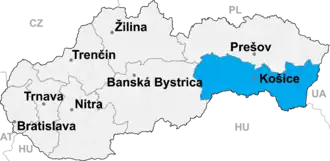 Localisation de Michalovce