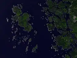 Vue satellite des îles Koster