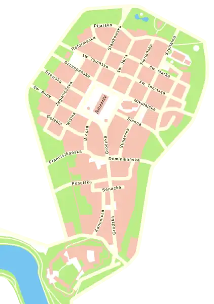 (Voir situation sur carte : centre-ville de Cracovie)