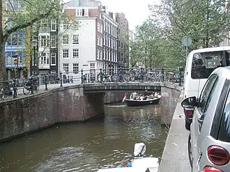 Vue du Rechtboomssloot au croisement avec le Kromboomssloot