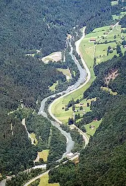 La Lütschine noire entre Zweilütschinen et Wilderswil.
