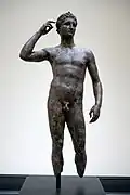 Lysippe. Athlète vainqueur. IVe&nbsp;siècle avant notre ère. Bronze. J. Paul Getty Museum
