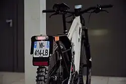 Exemple de speed bike immatriculé (modèle LMX 56 de la marque LMX Bikes).