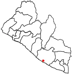 Greenville sur la carte administrative du Liberia