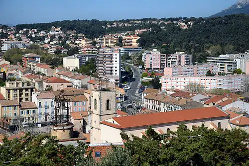 Vue des quartiers Ouest.