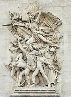 François Rude, Le Départ des volontaires de 1792 (1836), Paris, Arc de triomphe de l'Étoile.