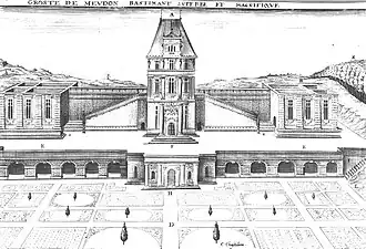 La grotte de Meudon, par Claude Chastillon, vers 1600.