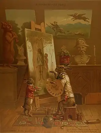 La Raison du plus faible, chromolithographie.