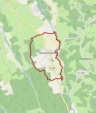 Carte avec les communes environnantes.