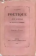 Page de garde d'un feuillet qu'Hippolyte de Laforest vendait pour subvenir à ses besoins.
