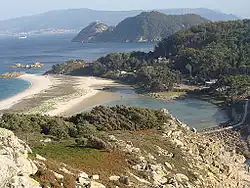 Photographie d'une partie de l'archipel des Îles Cies