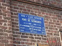 Plaque Pont de Germignies.