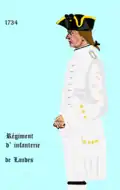 régiment des Landes de 1734 à 1749
