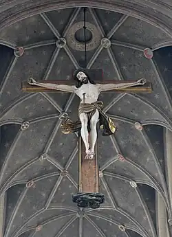 Crucifix suspendu, église Saint-Martin (Landshut), 1495.