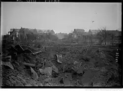 Photo des destructions en 1918.