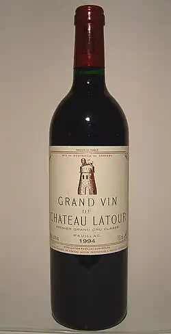 Château Latour(appellation pauillac).