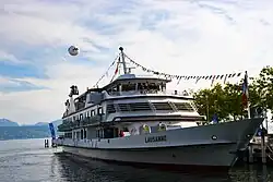 Le bateau CGN "Lausanne" à Lausanne-Ouchy en 2018