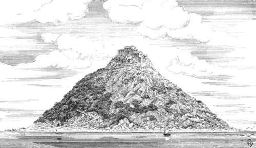 Vu du Nord-Ouest, à la fin du Xe&nbsp;siècle.