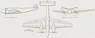 vue en plan de l’avion