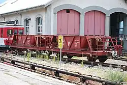 Wagon trémie transféré sur la ligne de Chamonix.