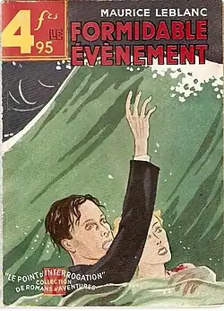 Couverture du roman avec une illustration d'un homme et d'une femme dans la mer.