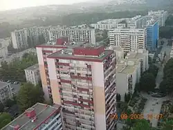 La partie Nord du Grand Mail, vue du sommet de la Tour d'Assas.