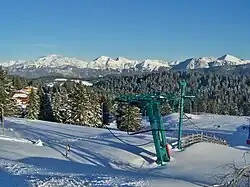 Vue d'un domaine skiable