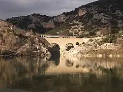 Le Pont du Diable par un soleil d'hiver.