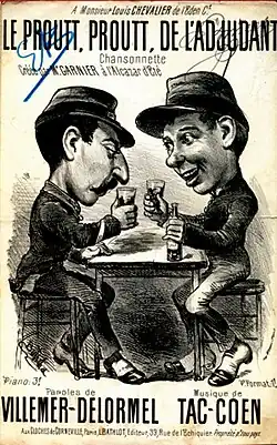 Le proutt, proutt, de l'adjudant, partition (1883).