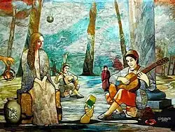 Le ruban de Mobius.2012, 48&nbsp;×&nbsp;63&nbsp;cm, digital et acrylique sur papier marouflé sur panneau.