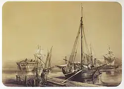 Louis Le Breton:Tartane à Toulon au xixe siècle