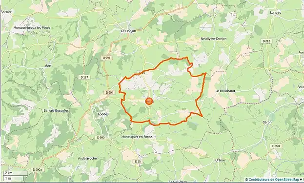 Carte OpenStreetMap de Lenax et de ses alentours