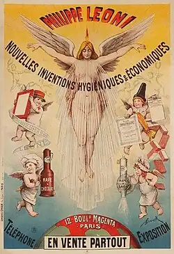Affiche pour les inventions de Philippe Leoni (1895)