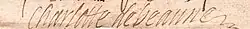 signature de Charlotte de Sauve