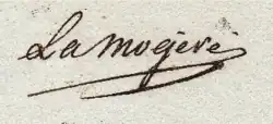 Signature de Louis Victor Aubert de la Mogère
