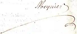signature de Jean-Baptiste Meynier