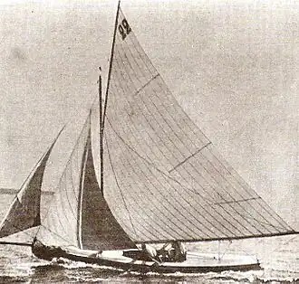 Lerina, le bateau suisse ayant remporté la médaille d'or en catégorie 1 à 2 tonneaux aux épreuves de voile aux Jeux olympiques de 1900