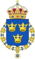 Armoiries de Karl XIV Johan utilisées en Suède