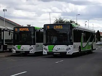 Bus Libellule à la gare routière de Villefranche-sur-Saône.
