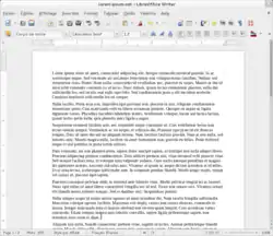 LibreOffice 4.0 - Writer dans GNOME Shell.