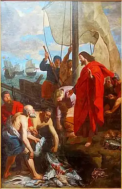 La Pêche miraculeuse. Les apôtres rapportent au Christ le fruit de leur prise, vers 1630-1635, Gaspard de Crayer.